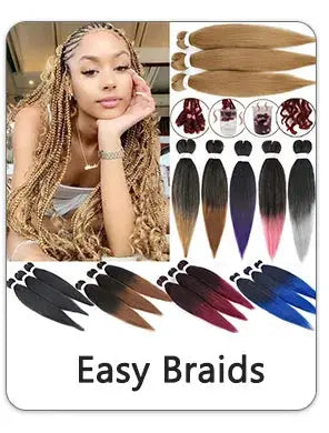 Crochet hair extensions by Simples Market; synthetic Kanekalon pre-stretched jumbo curls, model wearing blonde braids