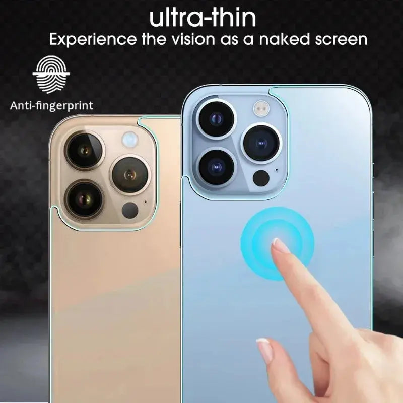 NovaGuard iPhone Back Screen Tempered Glass 12 to 16 Mini Plus Pro Max Ultra Clear Mirror