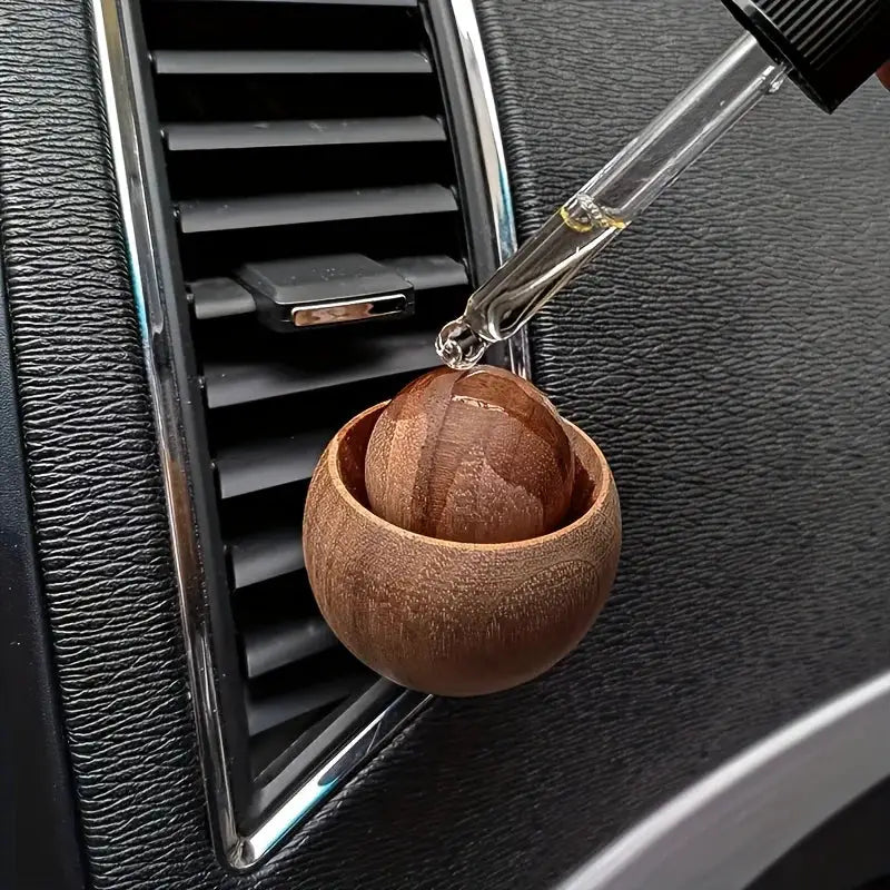 Wooden Mini Essential Oil Diffuser for Car and Home Cute Natural Fragrance Diffuser for Bedroom Living Room Bathroom