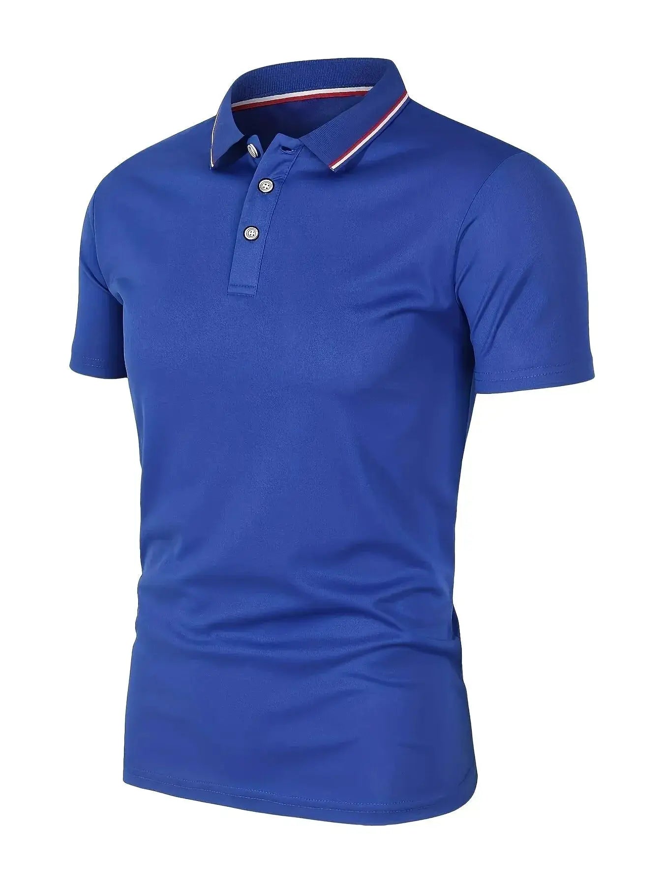 2025 Hot Sale Mens Summer Casual Polo Shirt Breathable Comfortable Solid Color Short Sleeve Tee