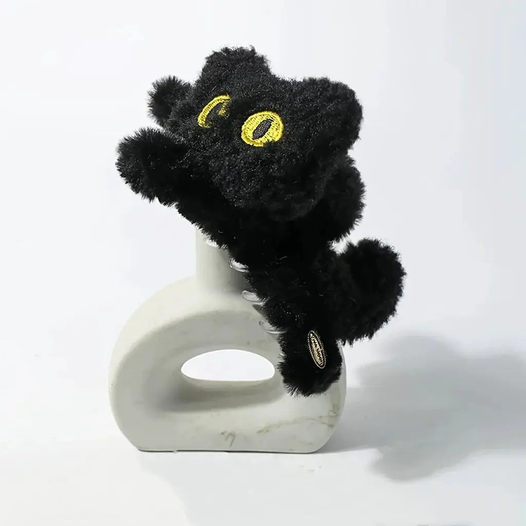 Plush Cat Claw Clip For Women Secure Ponytail And Bun Styling Soft Plush Comfort Hair Accessory