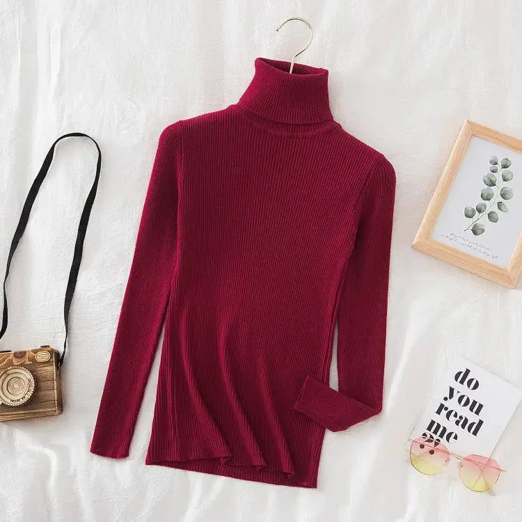 EverSoft Women Turtleneck Knitted Sweater Soft Cashmere Blend For Cozy Warmth In Autumn And Winter