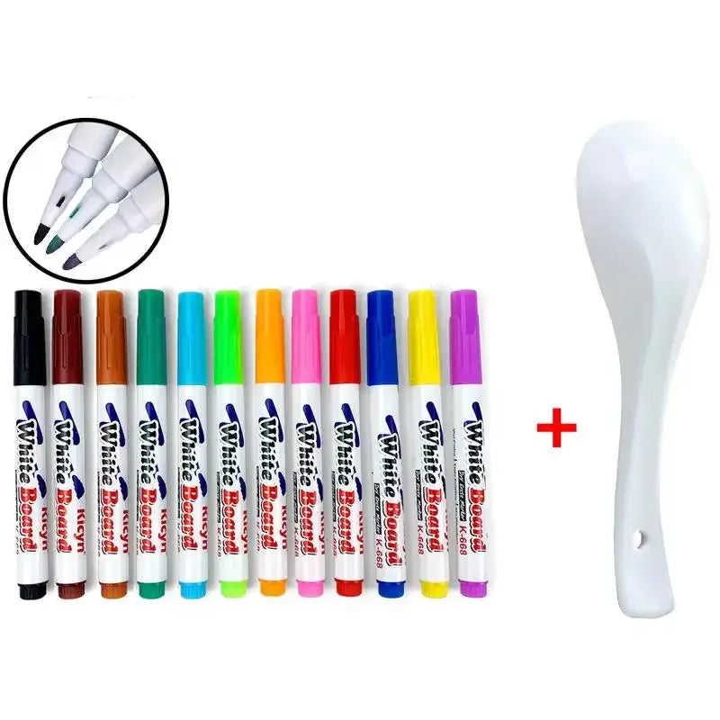Simples Market magical water painting pen set with colorful water pens and a white plastic scoop tool