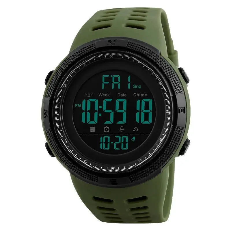 TrailForge Military Sports Digital Watch With Luminous LED Display Shock Resistant Waterproof Durable