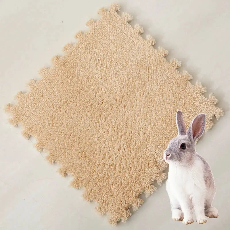 Beige EVA foam pet warming pad, 30x30cm, Simples Market soft sleeping mat for small animals.