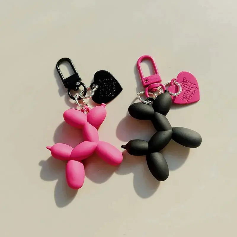 Jelly Balloon Dog Keychain Pendant Cute Cartoon Dog Chain Accessory For Keys Bags Unisex Gift