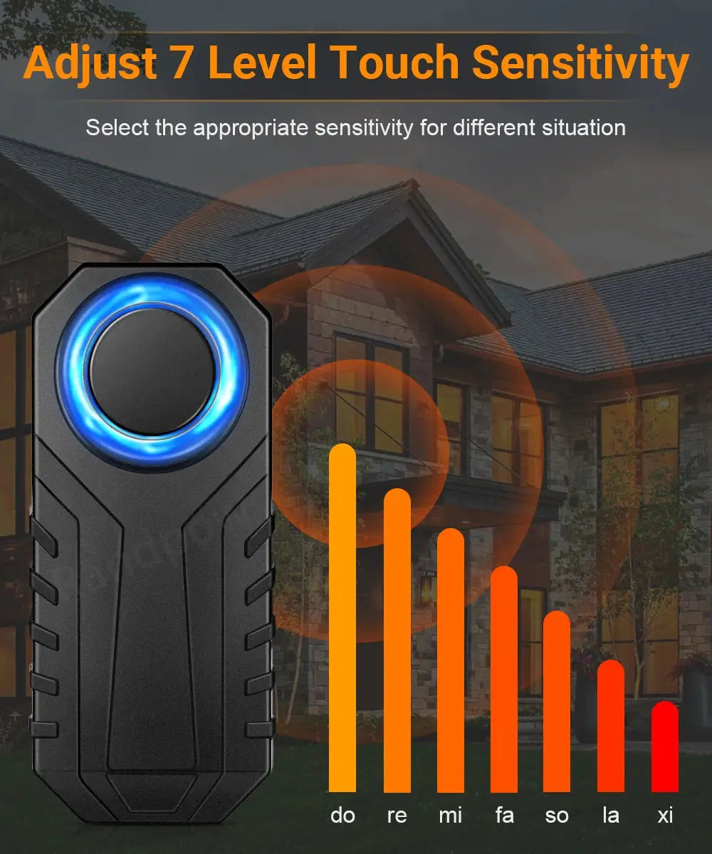 Randpow waterproof wireless anti-theft alarm remote with blue LED ring