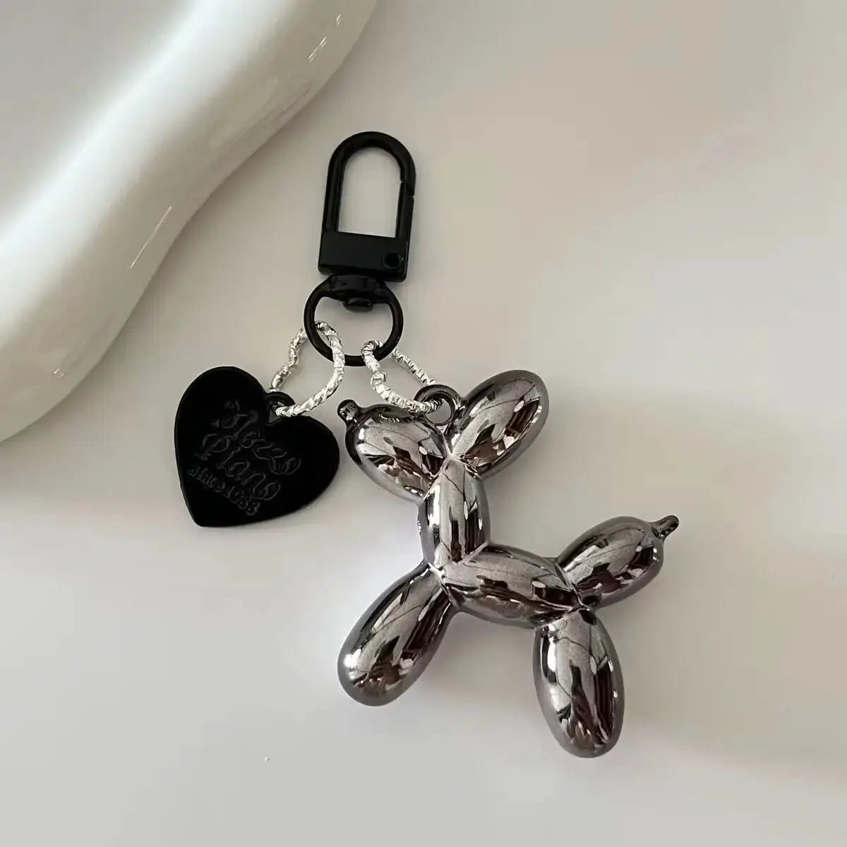 Jelly Balloon Dog Keychain Pendant Cute Cartoon Dog Accessory For Unisex Keys Gift Zinc Alloy Metal