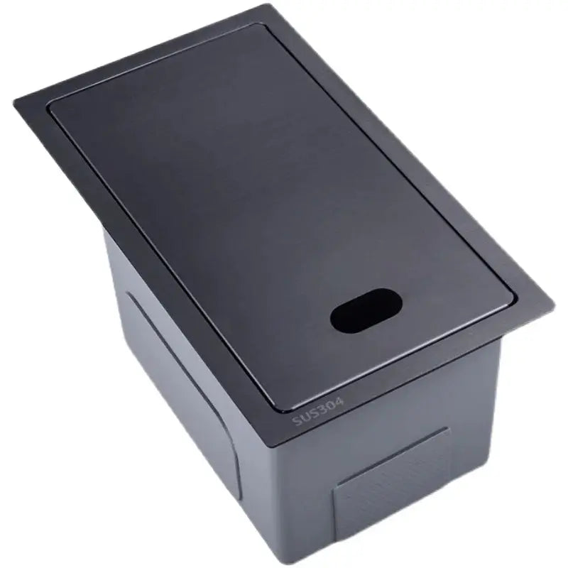 Black stainless steel hidden single-bowl bar sink, small size, SUS304, Simples Market