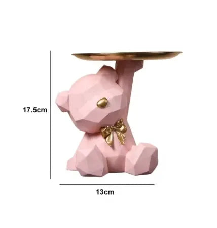 Kawaii Geometric Butterfly Bear Tray Desktop Organizer For Living Room Home Decor And Small Item Storage