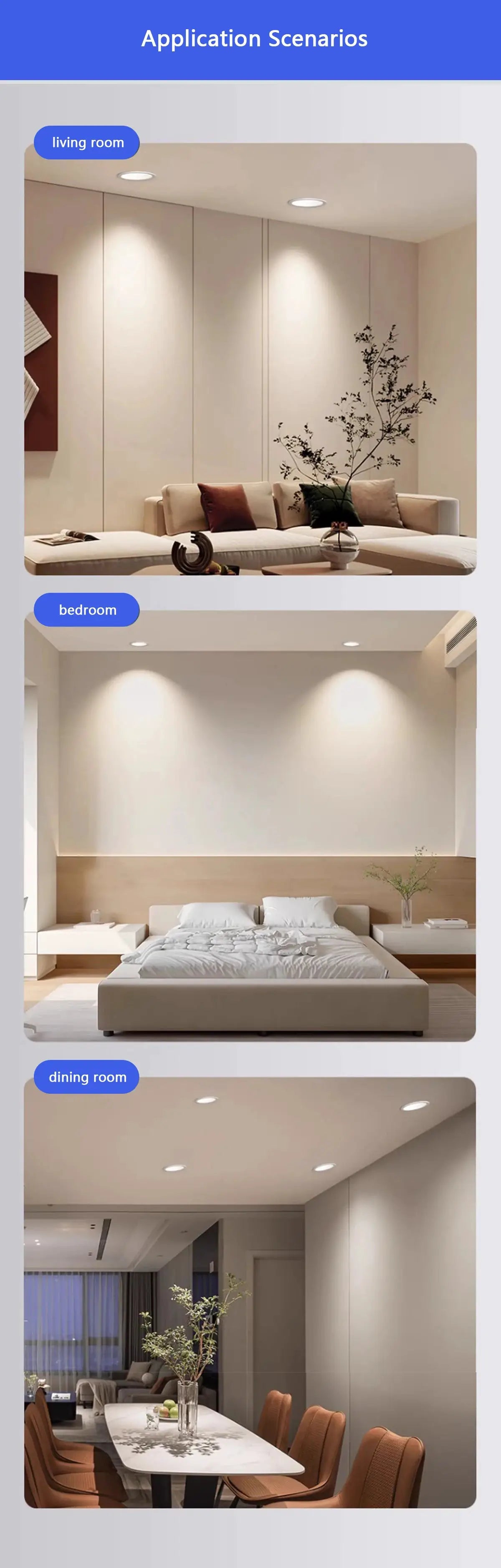 Simples Market LED ceiling spotlight, 7W, 3 CCTs (3000K/4000K/6000K), adjustable 90°, embedded lighting