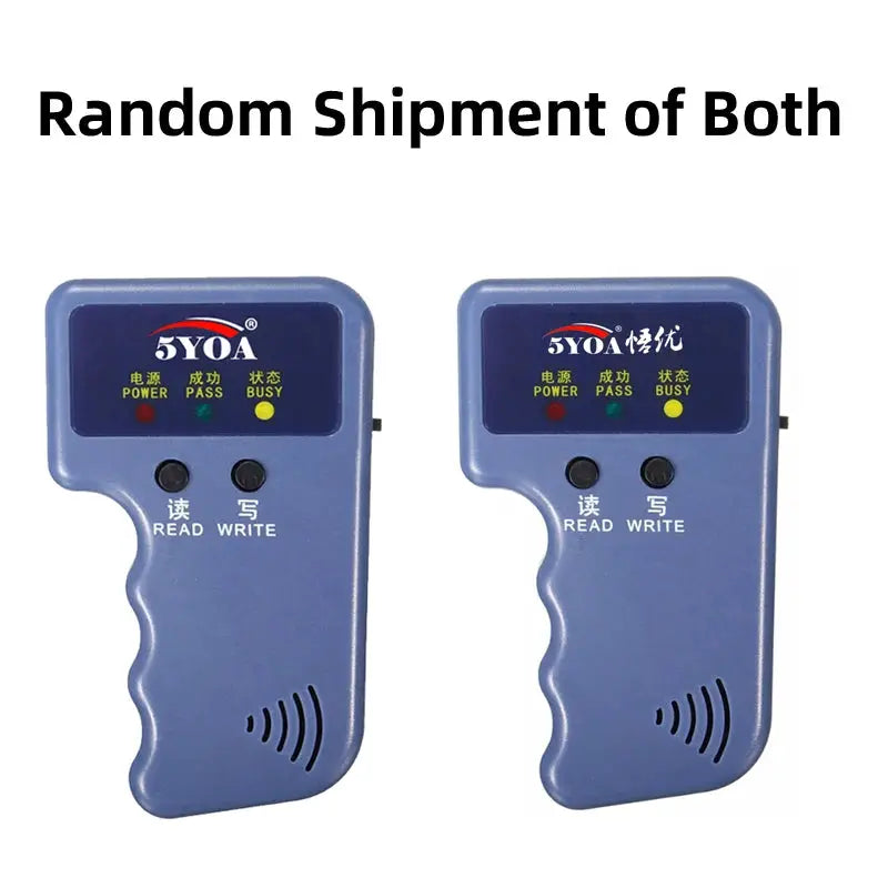 Simples Market 125KHz RFID duplicator copier reader writer two blue handheld units