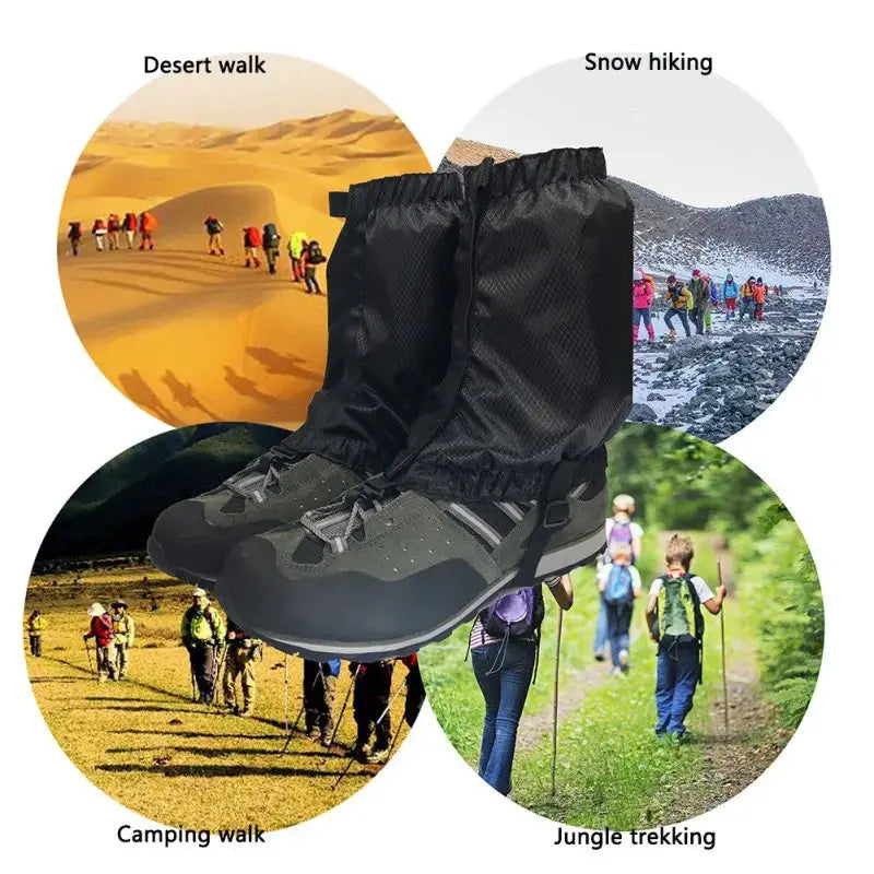 Legging gaiters, 1PC waterproof black leg covers for hiking, trekking, cycling — Simples Market