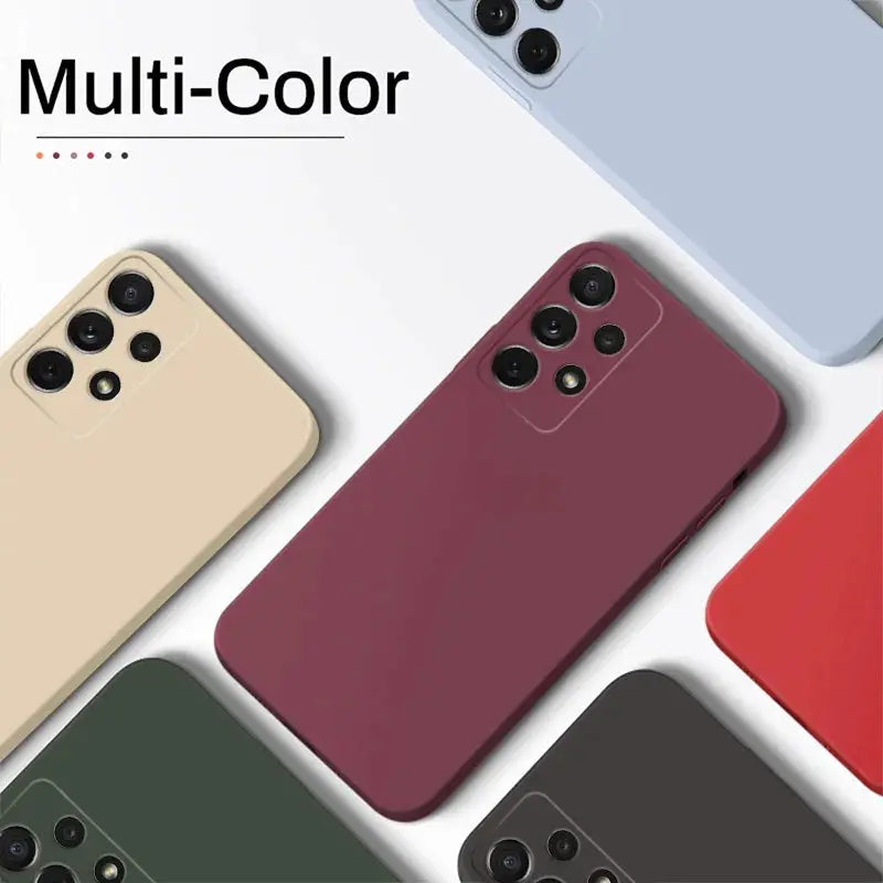 Samsung Galaxy liquid silicone phone case set in six colors by Simples Market