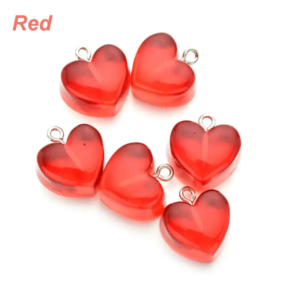 10 Pieces Transparent Peach Flat Resin Charms For Jewelry Making DIY Earrings Necklace Keychain Decoration