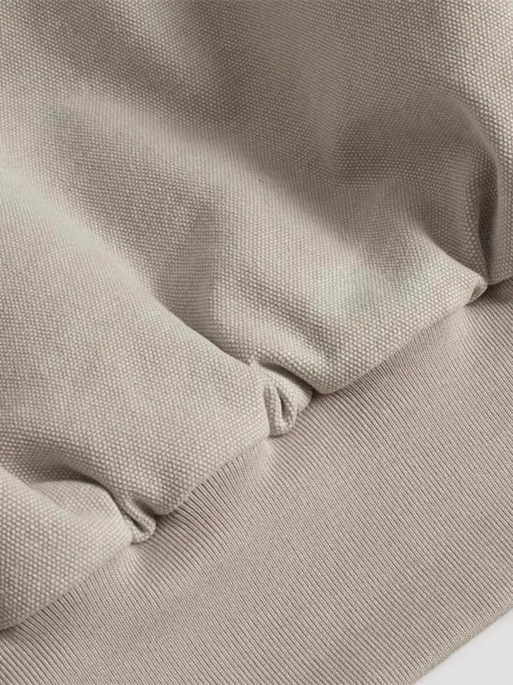 Mauroicardi padded jacket beige knit fabric close-up
