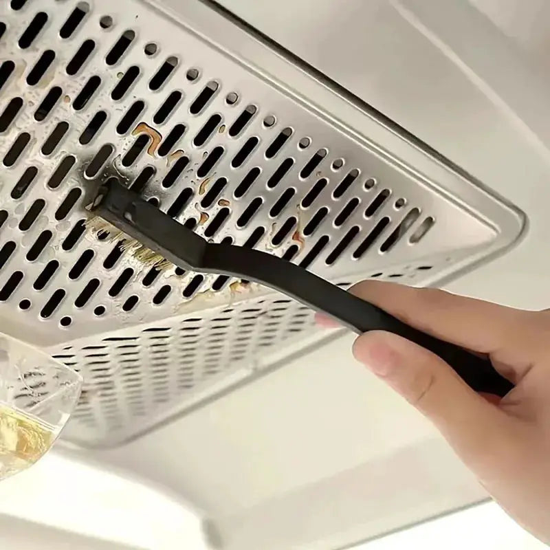 7-inch stainless steel cleaning brush with black handle for rust removal and polishing