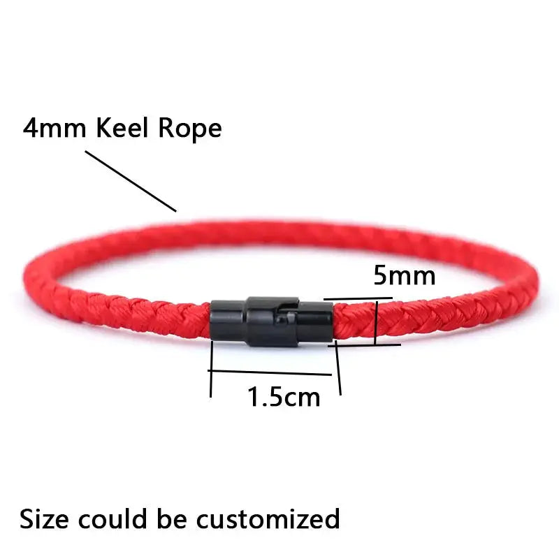 Grade A Keel Rope Bracelet Lucky Red Thread Couples Jewelry Attract Wealth And Prosperity Magnetic Bangle