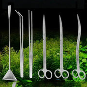 Stainless Steel Aquarium Scissors And Tweezers Set For Plant Tank Maintenance And Fish Tank Cleaning