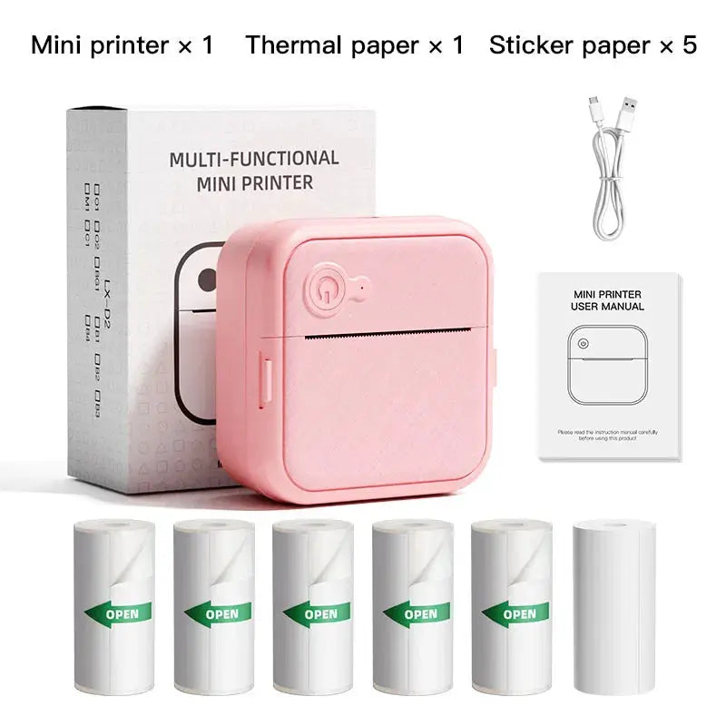 DOLEWA D8 Portable Bluetooth Inkless Sticker Printer Maker For Office