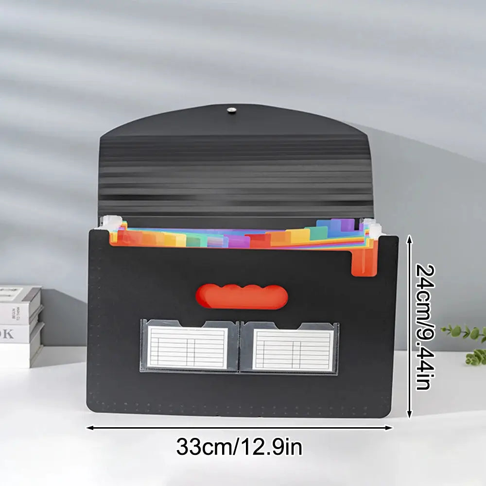 A4 Large Capacity Handheld Organ Bag Folder For Exam Papers And Tickets 13 Layer File Classification Storage Bag