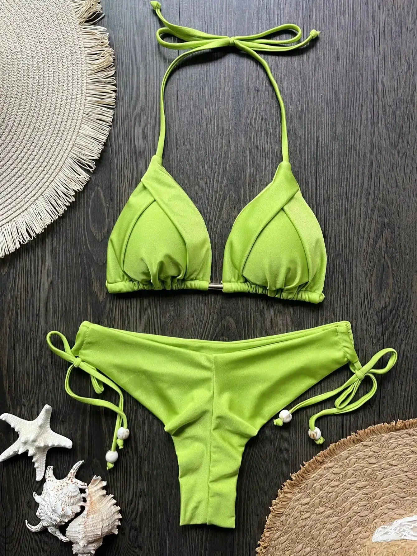 Ruotongsept 2025 New Sexy 13 Color Triangle Bikini Set For Women Push Up Brazilian Swimwear Beachwear