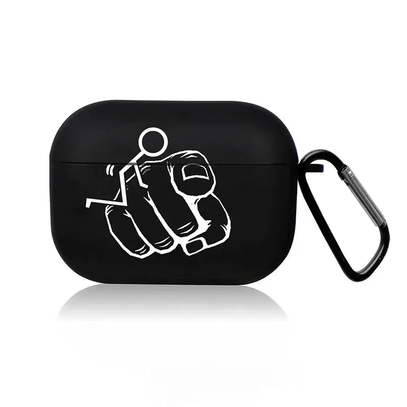 AirPods Pro Case Cute Black TPU Cartoon Design Protective Cover For AirPods Pro 1 2 3 4