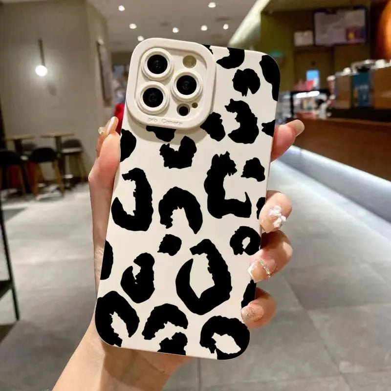 Leopard Design Phone Case for iPhone 7 Through 17 Series With Full Camera Protection and TPU Build