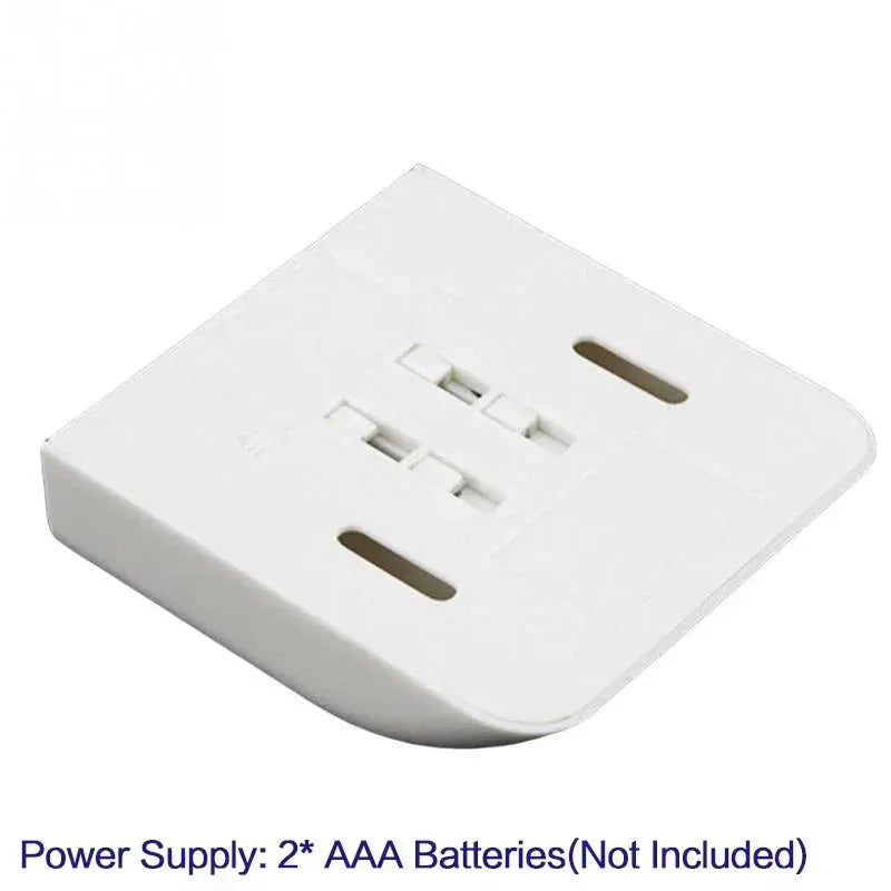 LED cabinet light with wireless motion sensor, white; wardrobe/closet lighting, uses 2x AAA batteries (not included)