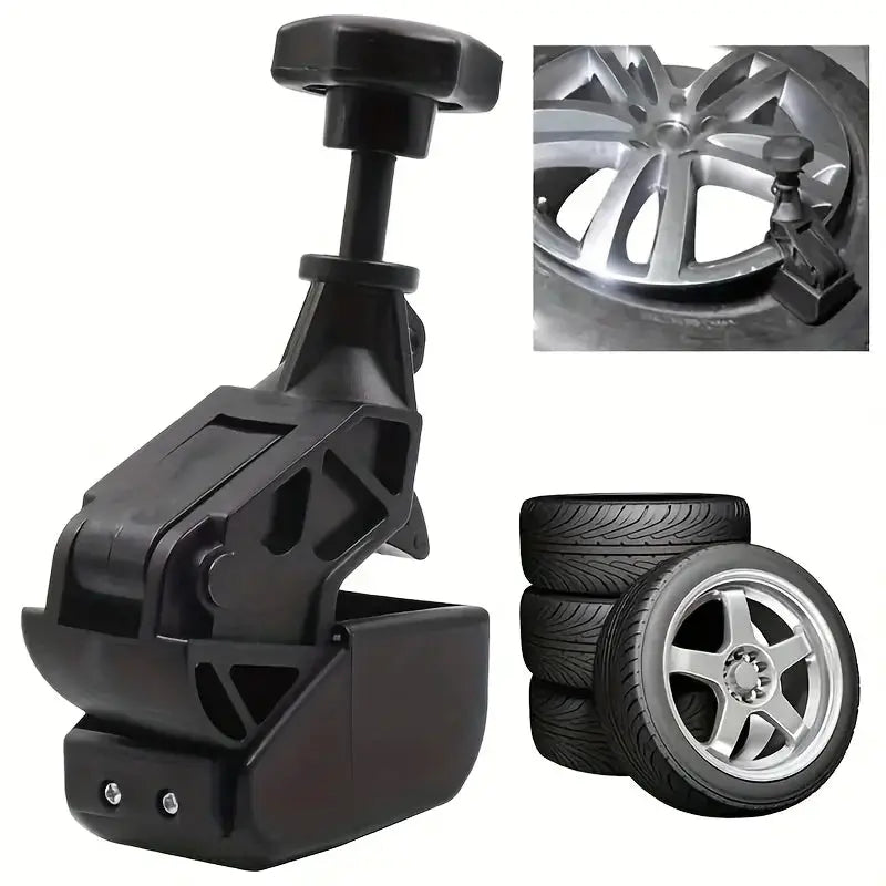 Quick Wheel Change tire changer tool by Simples Market, black; includes 1 tool and 4 wheels.