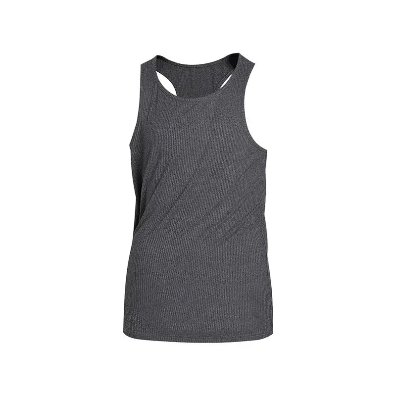 Men's Summer O-neck loose stripe gym Tank top Men Fitness sleeveless pullover Sports Undershirt Elasticity casual vest men tops