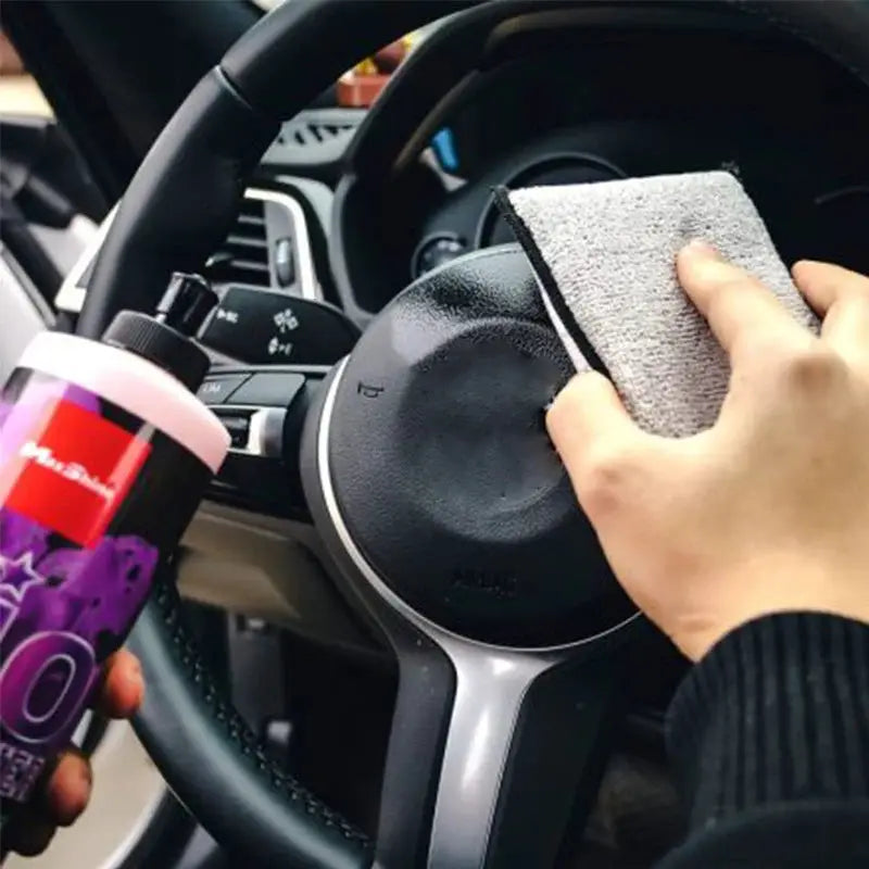 Microfiber scrubbing sponge set; double-sided, soft gray sponges for car detailing by Simples Market