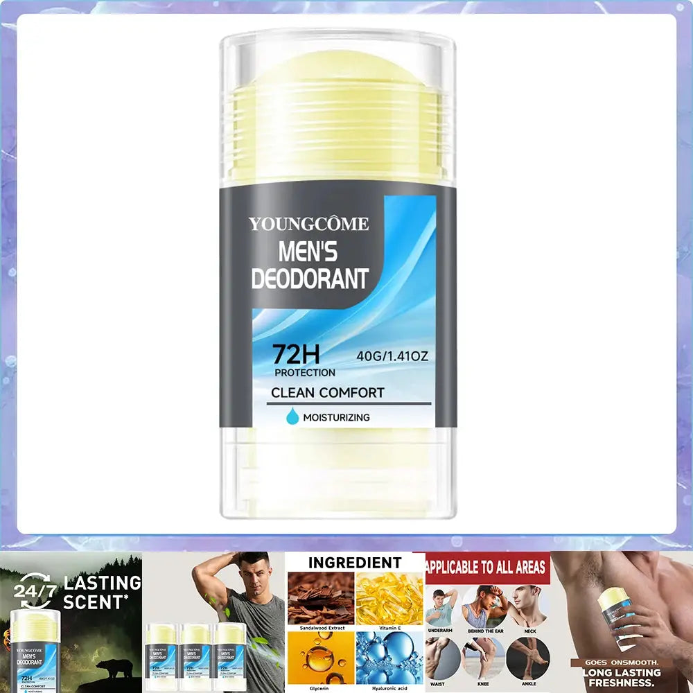 Men's deodorant stick Youngcome; yellow cap, 72H protection
