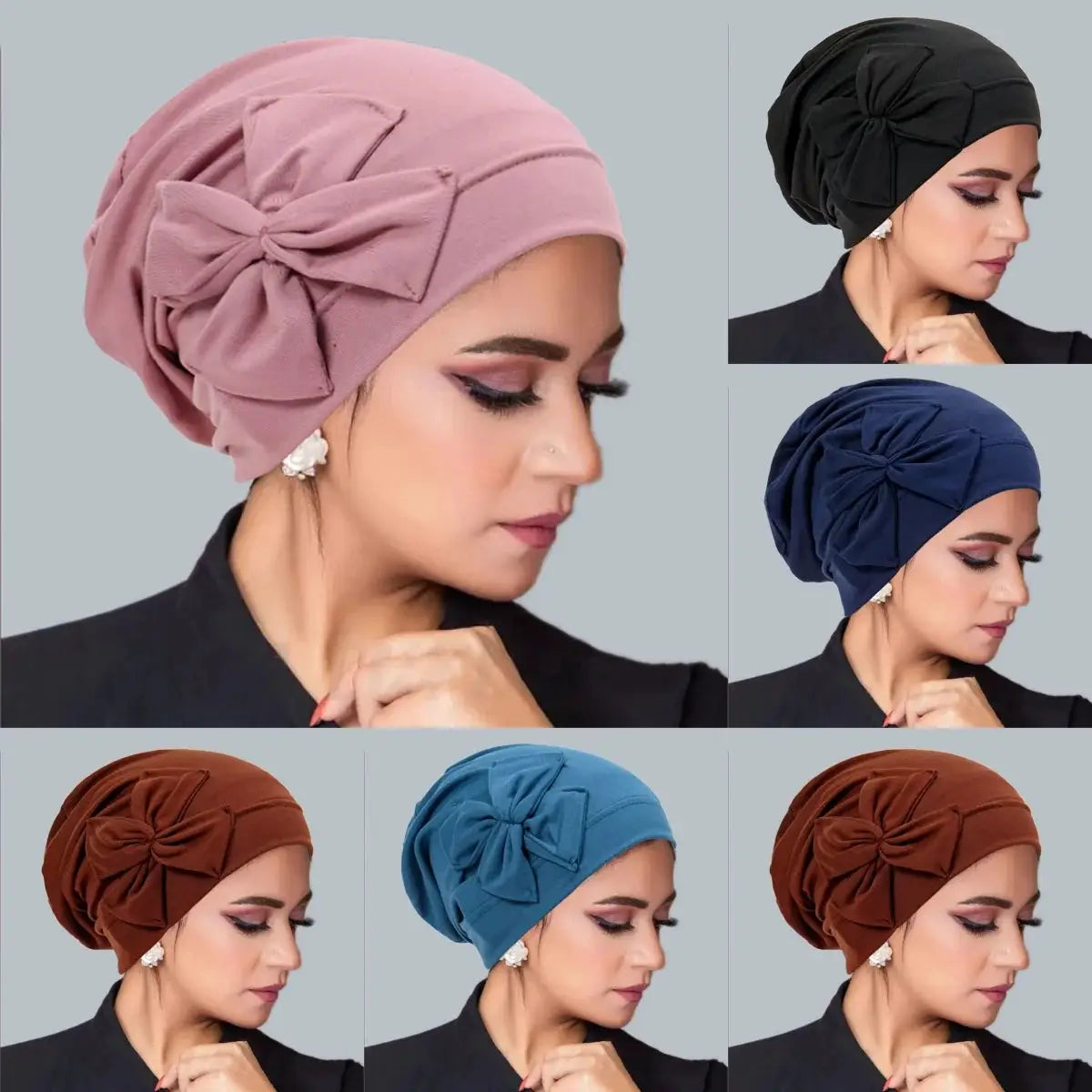 ZenithCare Inner Hijab Bowknot Turban For Women Lightweight Chemo Headwrap And Hair Loss Comfort