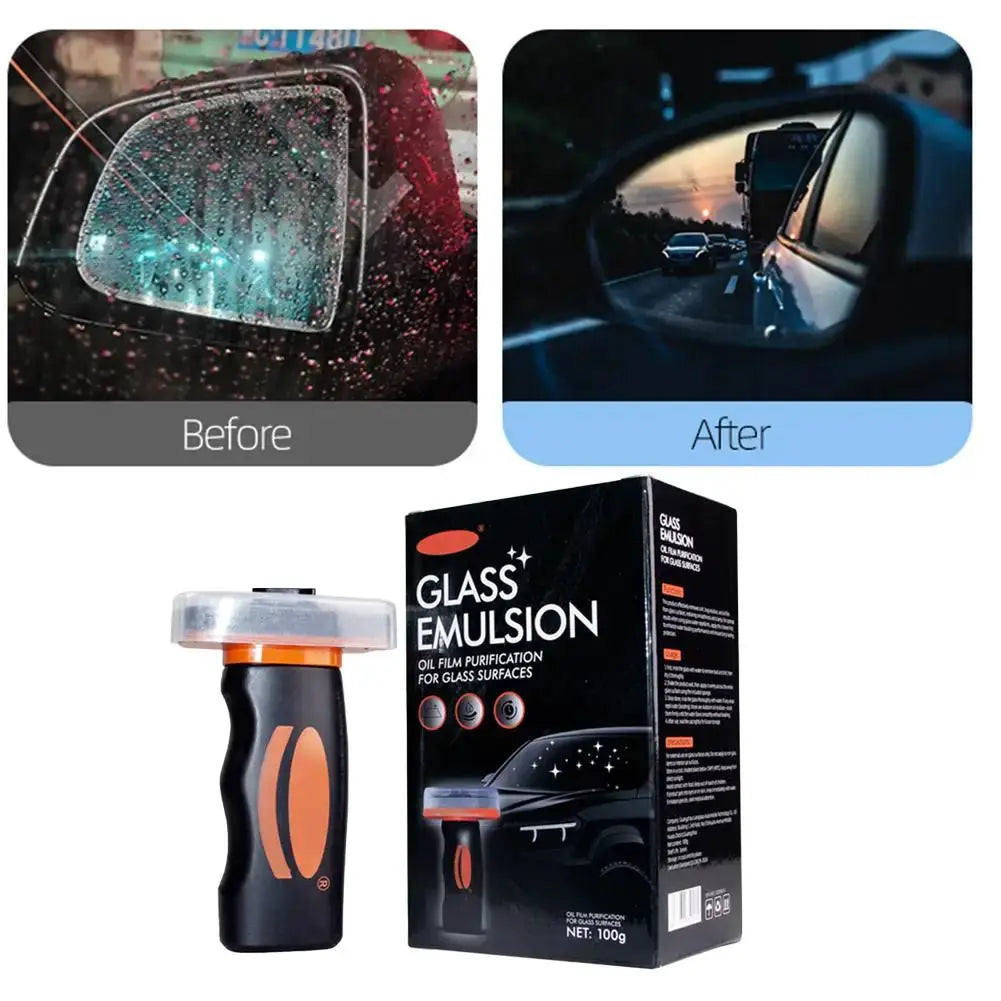 Simples Market car glass cleaner gel kit 100g, two-piece anti-fog set; includes applicator and Glass Emulsion box