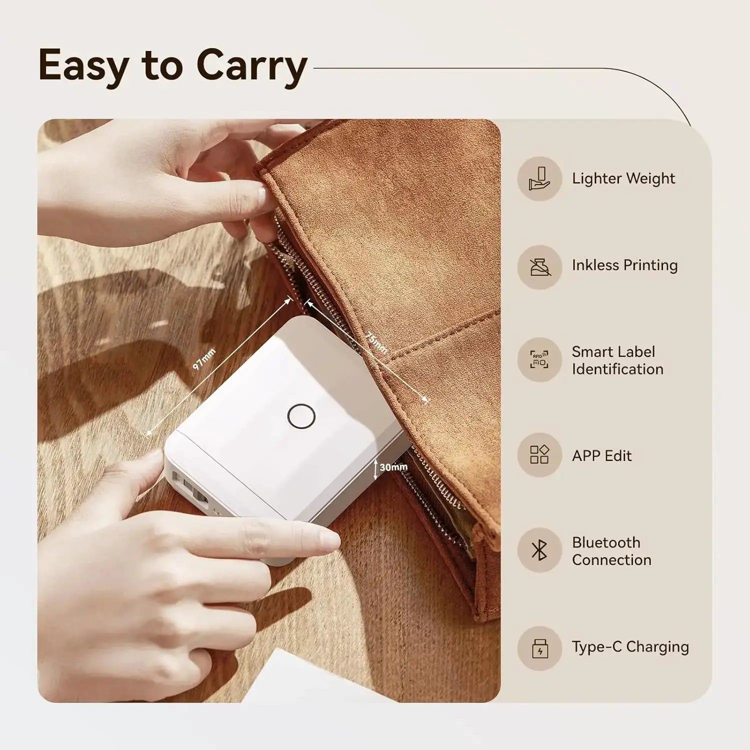 Niimbot D110 Smart Portable Direct Thermal Label Printer With Wireless