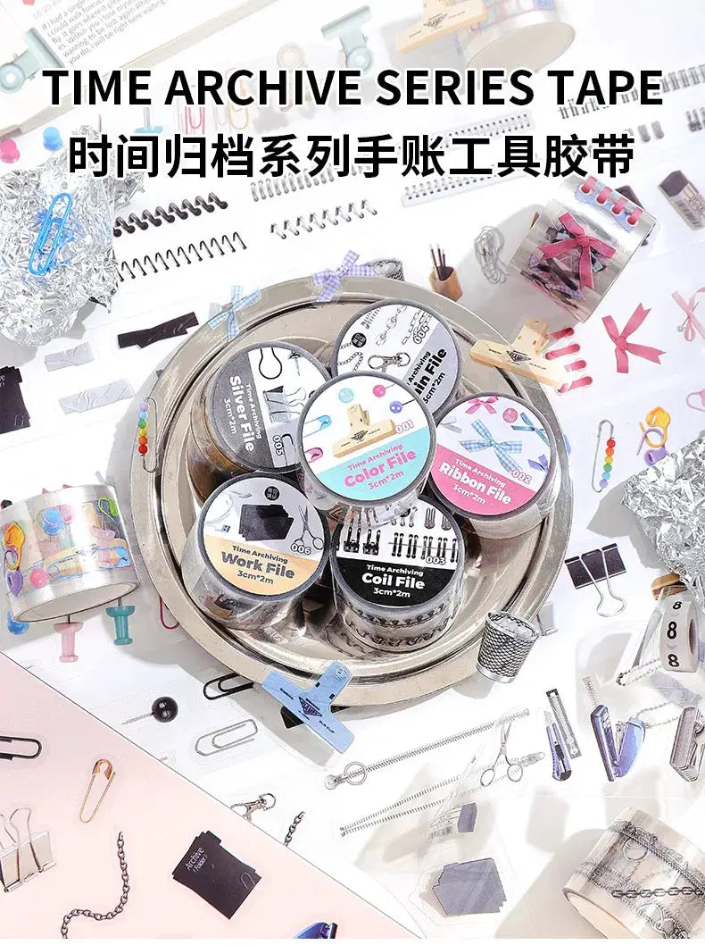 Simples Market decorative washi tape set with assorted color rolls for journaling and scrapbooking