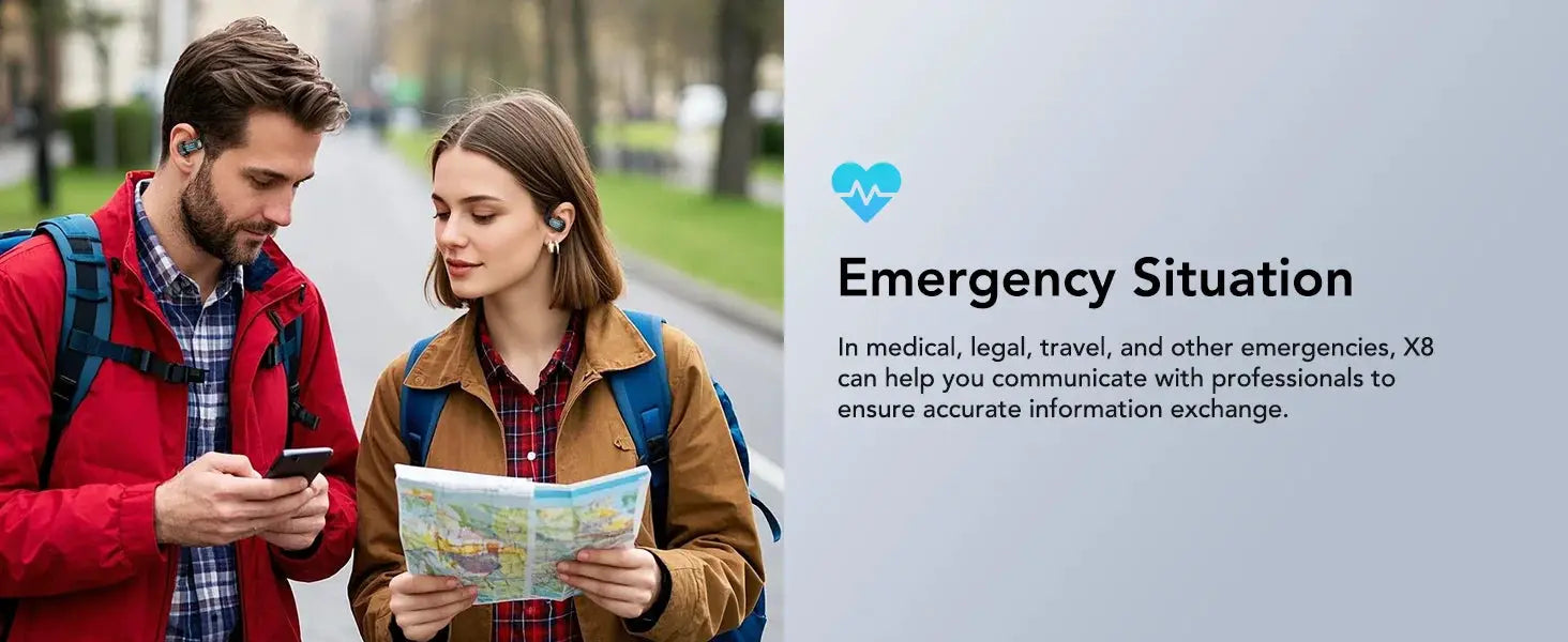 ERAZER X8 AI Translator Earbuds by Simples Market, wireless Bluetooth 5.4 earbuds with mic and waterproof design
