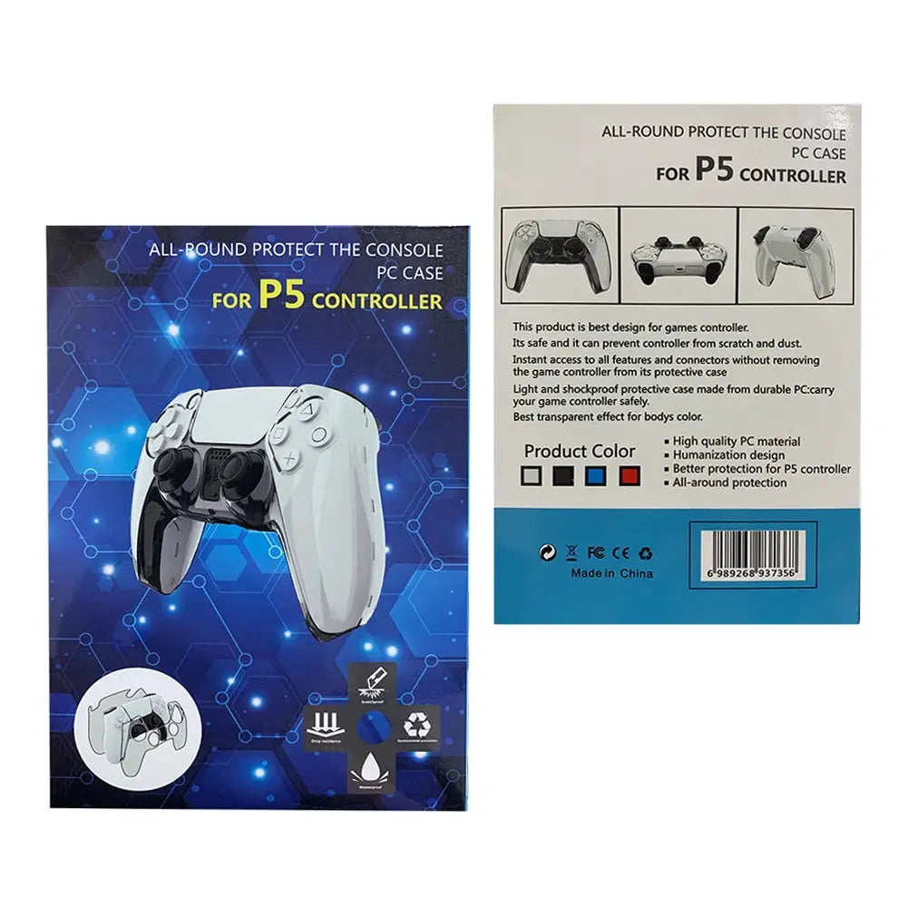 Clear PC Cover Ultra Slim Protector Case for PS5 DualSense Controller PlayStation 5 Console Shield