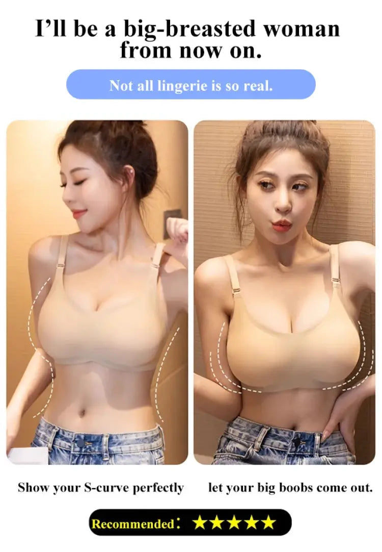 Silicone fake breast forms in beige, cosplay prosthesis shown on two models for cosplay and mastectomy use