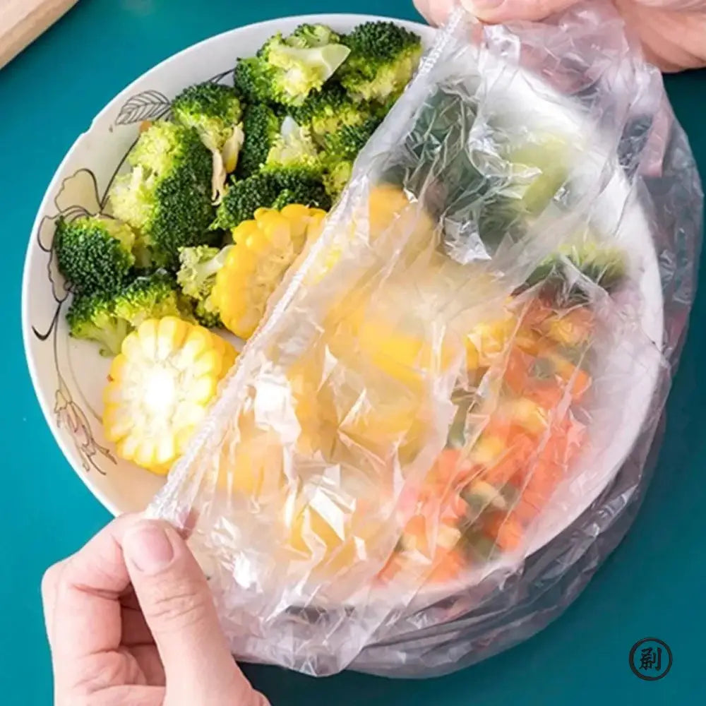 200 Piece Kit Reusable Stretch Lids For Food Preservation And Disposable Shower Caps For Kitchen Storage
