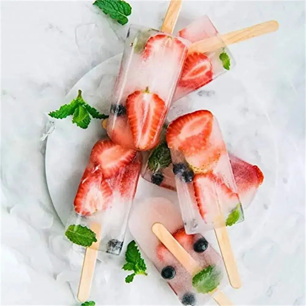 Silicone Ice Cream Mold Set For DIY Popsicles And Frozen Treats Cube Maker Tray For Fruit Juice And Yogurt