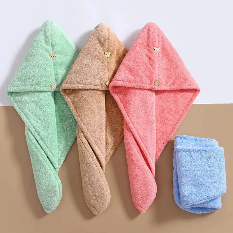 10Pcs Quick Dry Hair Towels Microfiber Absorbent Spa Sauna Bath Set With Buckle Design For Hair Care