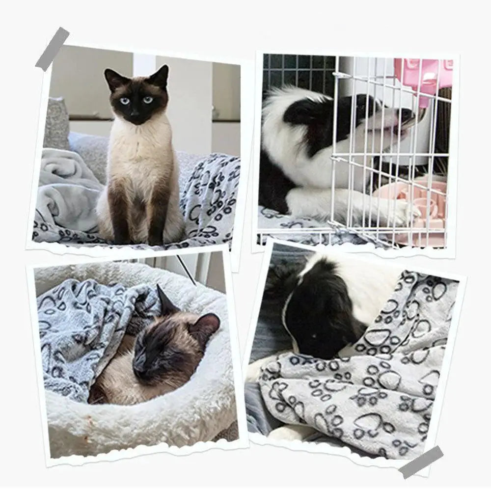 Winter Soft Dog Blanket Washable For Cats And Dogs Indoor Pets Grey Large Medium Small Bed Mat