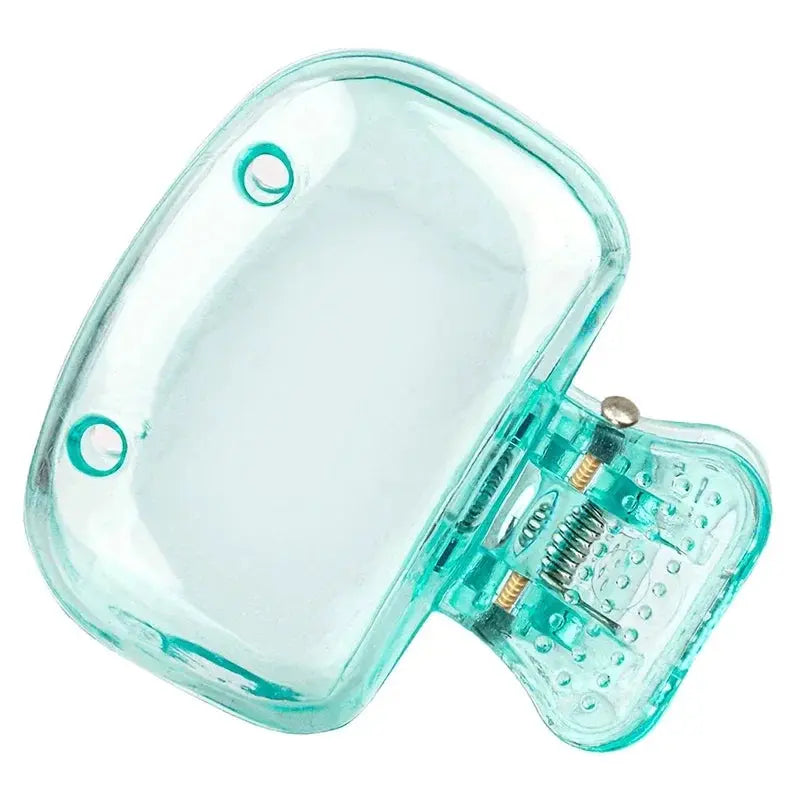 Toothbrush head cover, turquoise transparent plastic travel protector