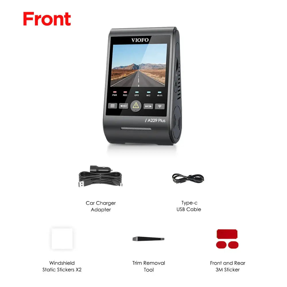 VIOFO A229 Plus dash cam by Simples Market; 2K HDR Sony Starvis 2 sensor.
