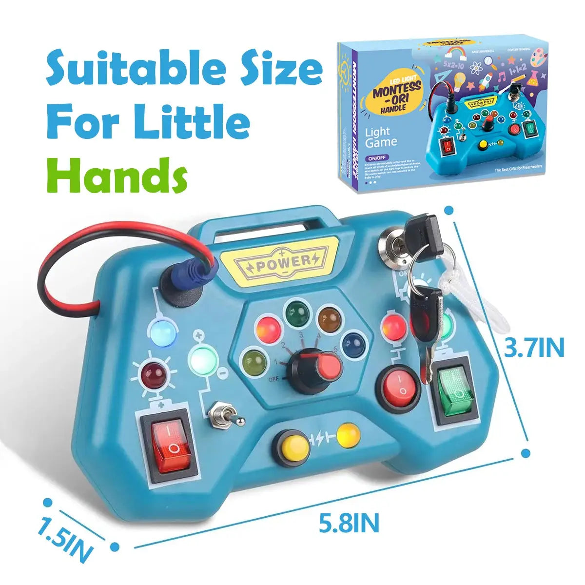 Montessori Busy Board Toy For Toddlers Educational Travel Gift For Boys And Girls