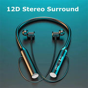 NovaPulse Wireless Bluetooth Neckband Earphones Waterproof Magnetic Earbuds With LED Display And 12D Stereo