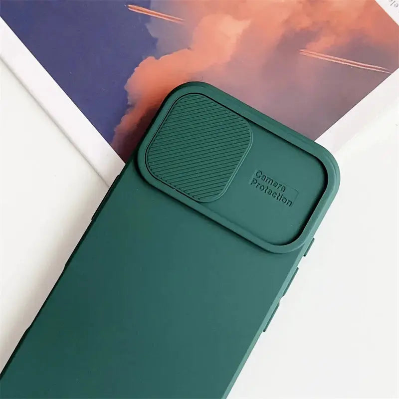 SlideGuard Silicone Case With Sliding Lens Shield For iPhone 7 To 16 Pro X XS XR Max 8 SE Camera Lens Protection