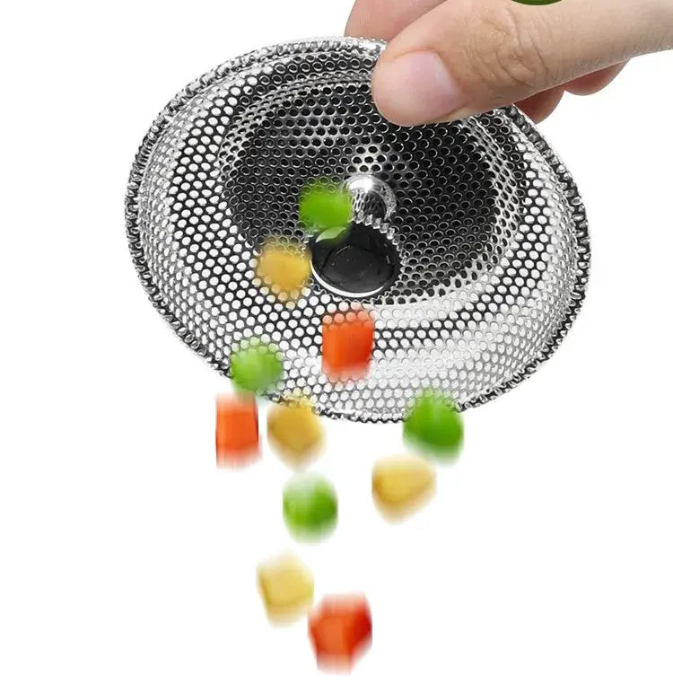 Waste Plug Sink Strainer, stainless steel mesh drain filter by Simples Market for kitchen and bathroom